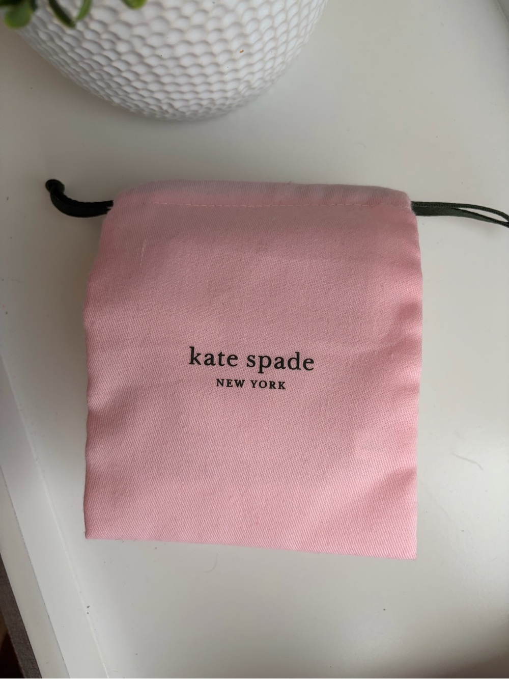 kate spade pink drawstring pouch